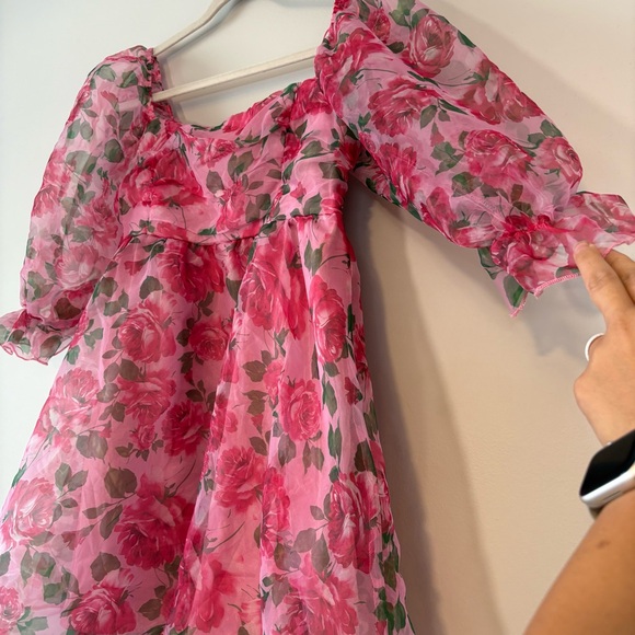 Thirty Thirty - Pink Floral Mini Dress - Picture 3 of 7